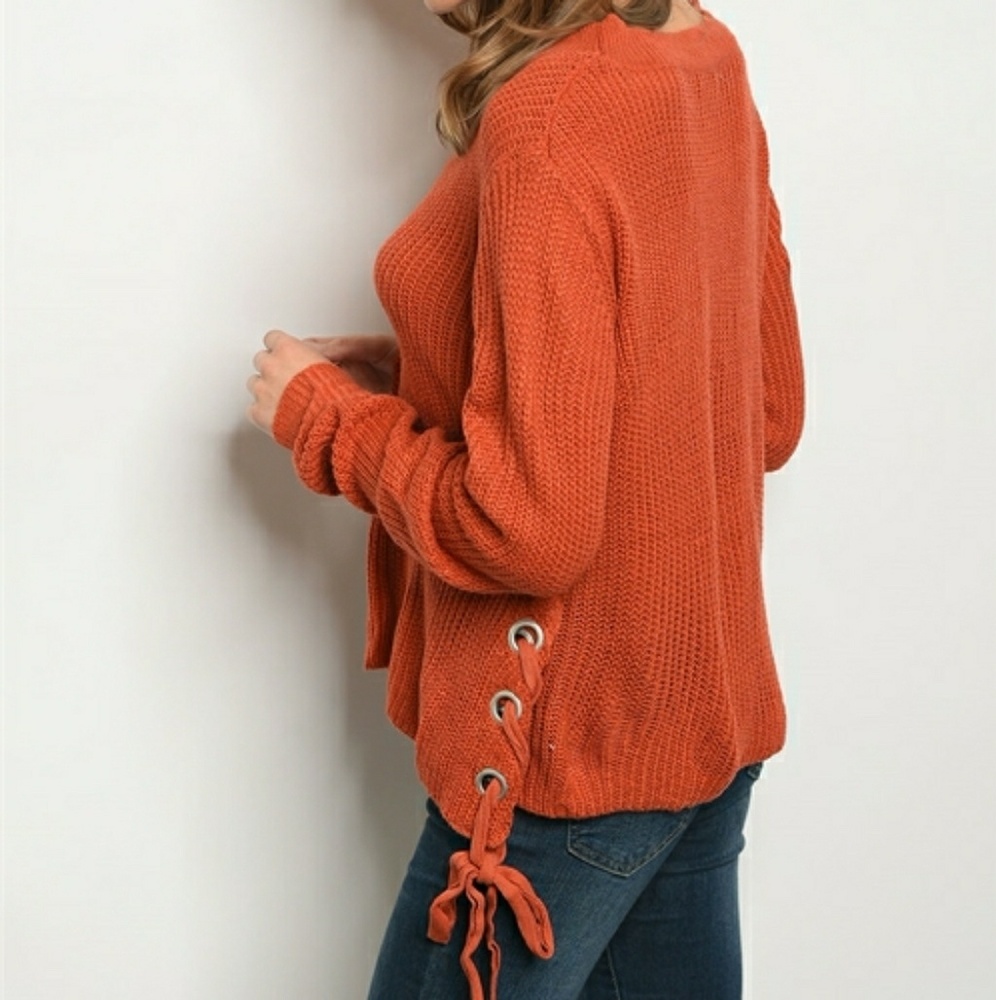 SETTLEDOWN Orange Long Sleeve Sweater - Picture 4 of 5
